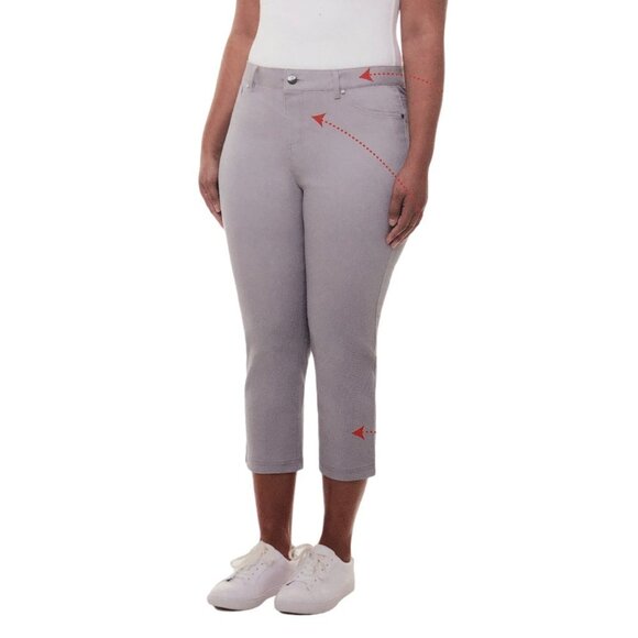 Up! Pants - NWT Up! Grey Slim Skinny Pullover Pants size 12